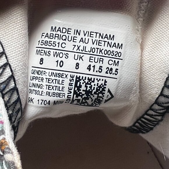 Converse All Star Sugar Skull Day of the Dead Low Top Sneakers - Picture 10 of 11